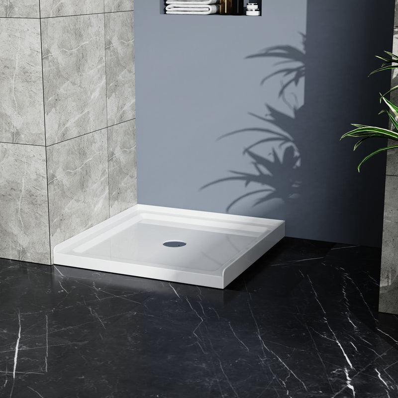 Shower Base With Centered Drain