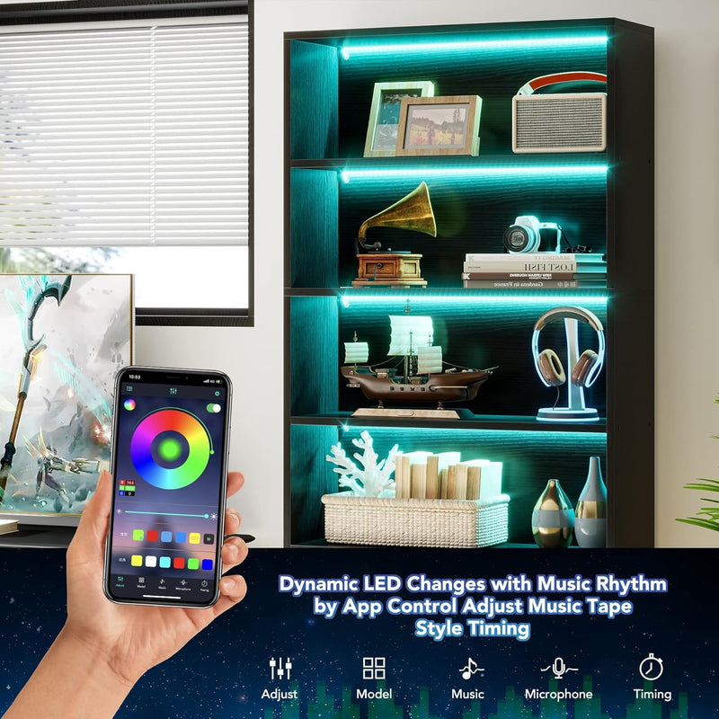 5 Tier Heavy Duty Bookshelf For Living Room