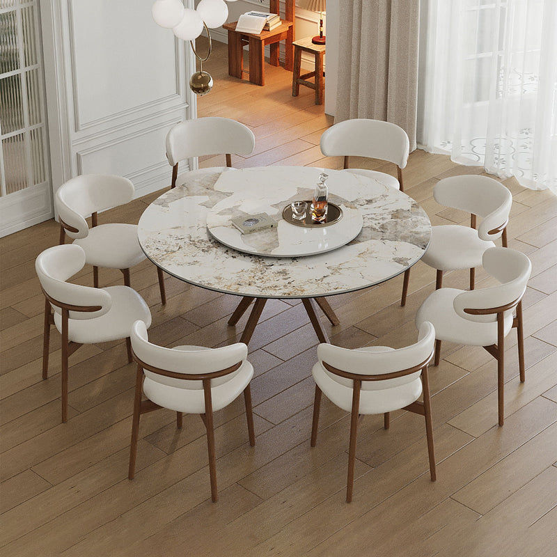 Modern Sintered Stone Dining Table Set With Chairs