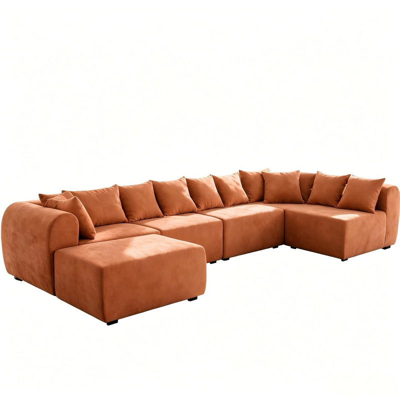 8 Seater U-Shaped Couch With Ottoman