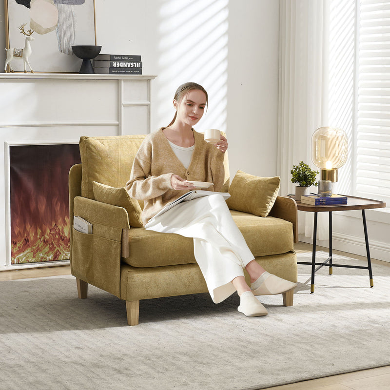 Mid Century Modern Foldable Sofa Bed, 3 In 1 Convertible Sleeper With 3 Pillows