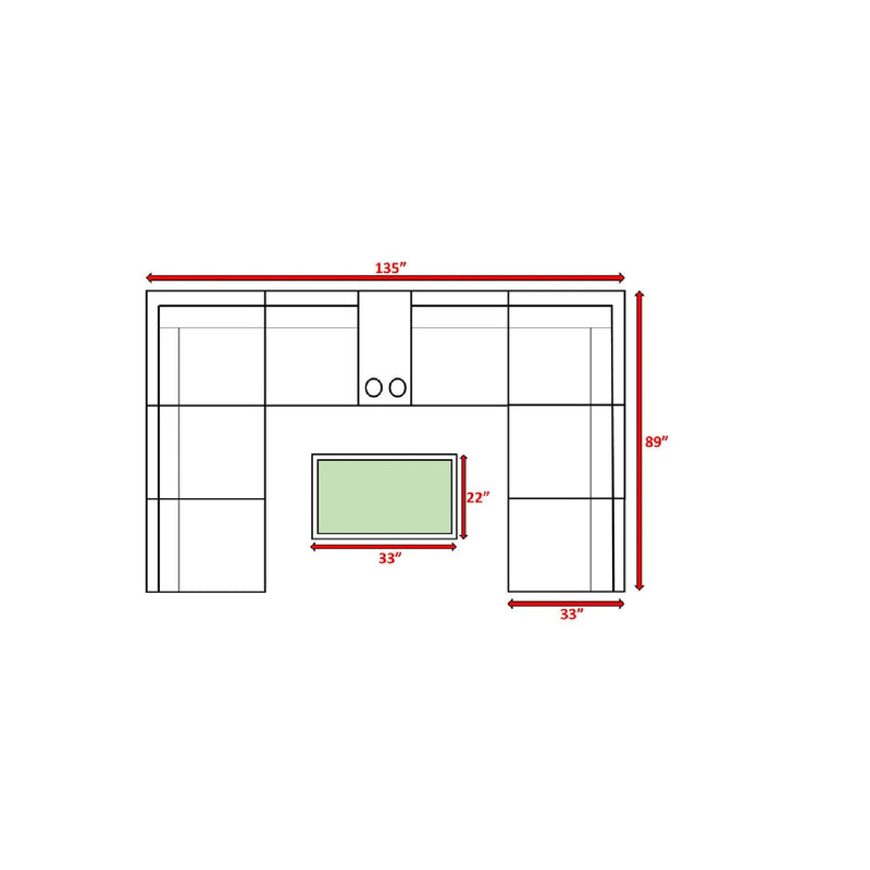 Comfortable Modern Patio Rattan Sectional Set With Cushions