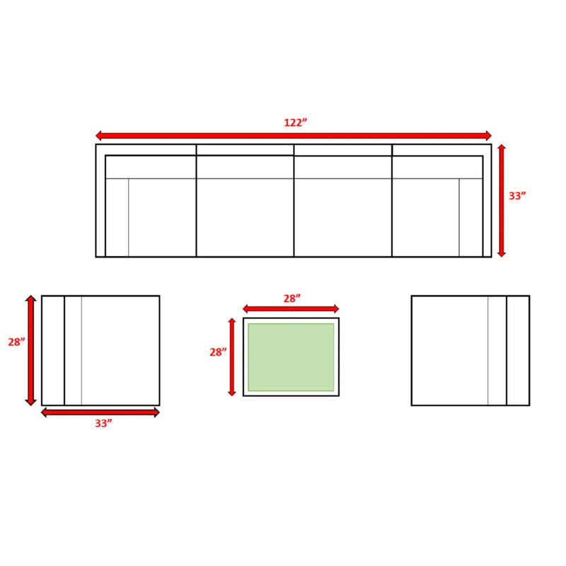 Outdoor Wicker Seating Group With Cushions
