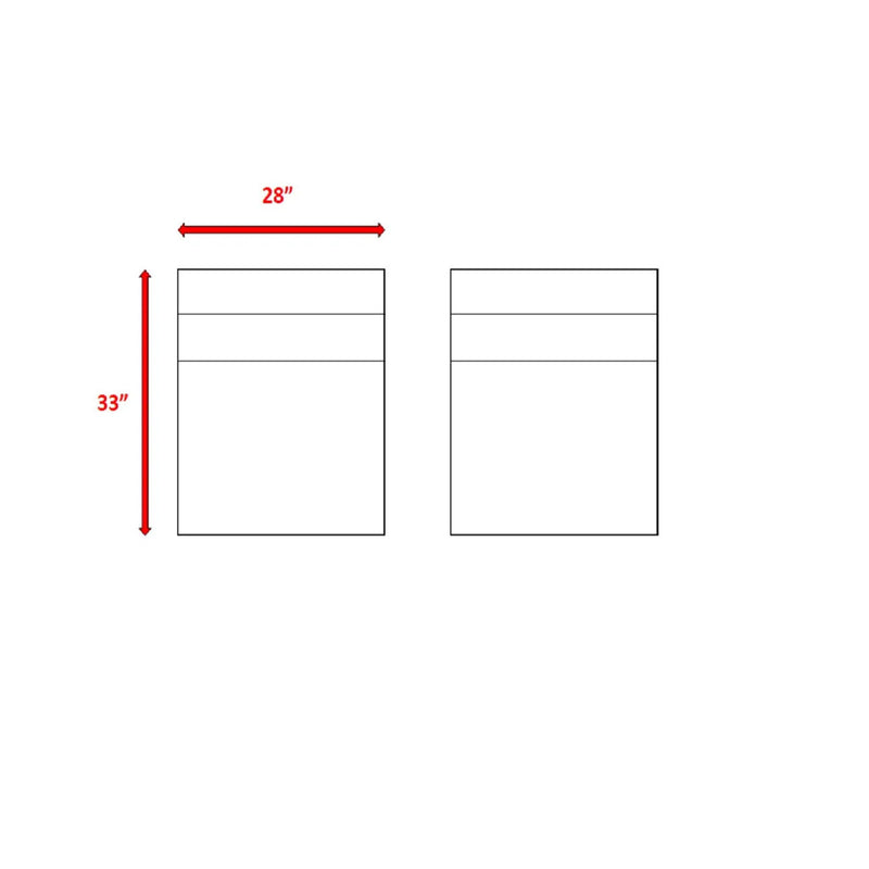 Wide Armless Outdoor Chairs With Cushions (Set of 2)