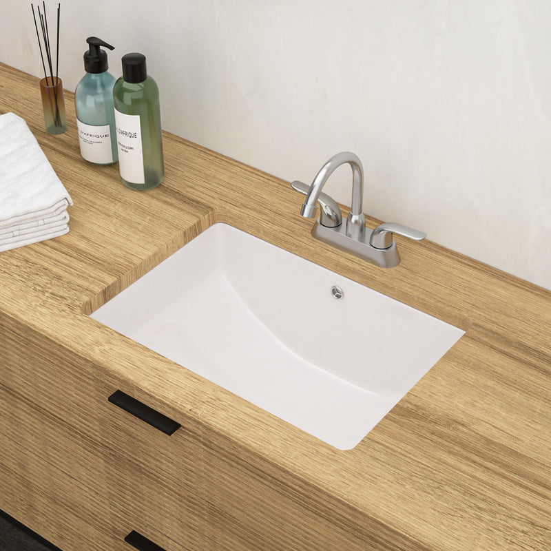 Modern Ceramic Undermount Bathroom Sink With Overflow, High Quality