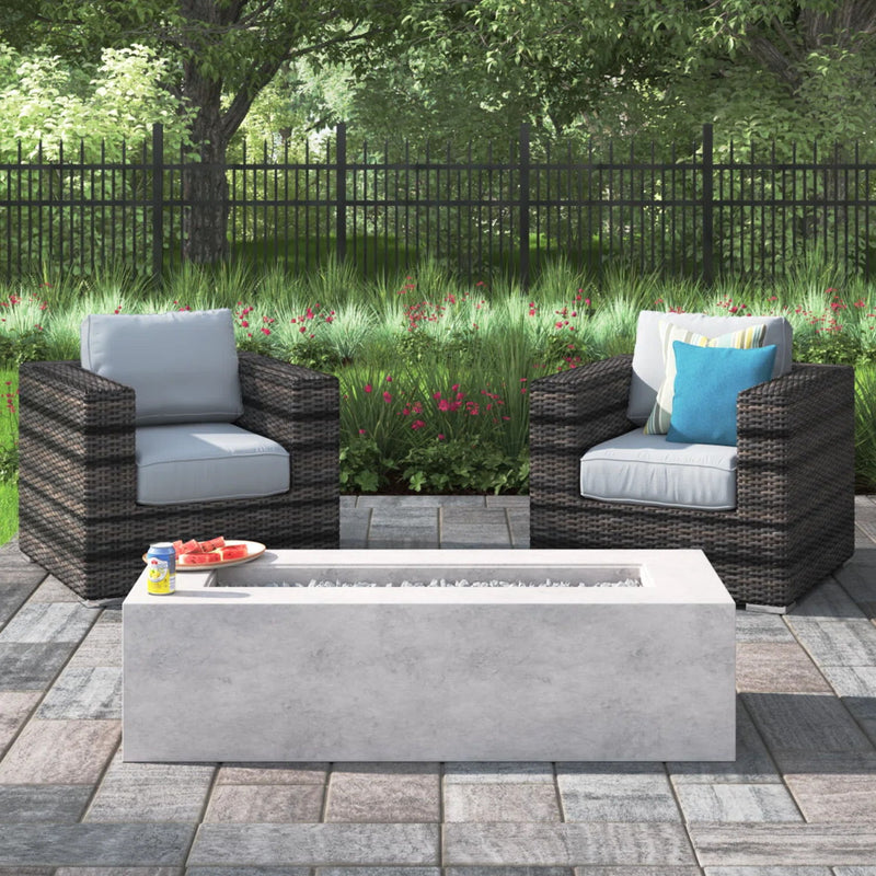 Outdoor Rattan Wicker Seating Set With Cushions 2 Person Patio Furniture - Espresso / Gray