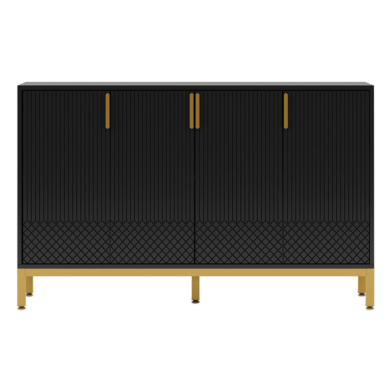 Buffet Sideboard Cabinet With Geometric Doors