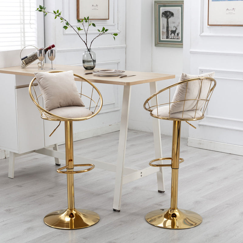 Unique Design Bar Chair, 360 Degree Rotation, Adjustable Height, Suitable For Dining Room And Bar