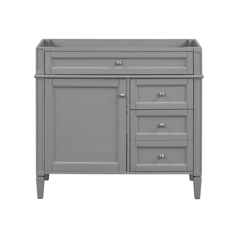 Bathroom Vanity Without Top Sink, Modern Bathroom Storage Cabinet With 2 Drawers And A Tip-Out Drawer