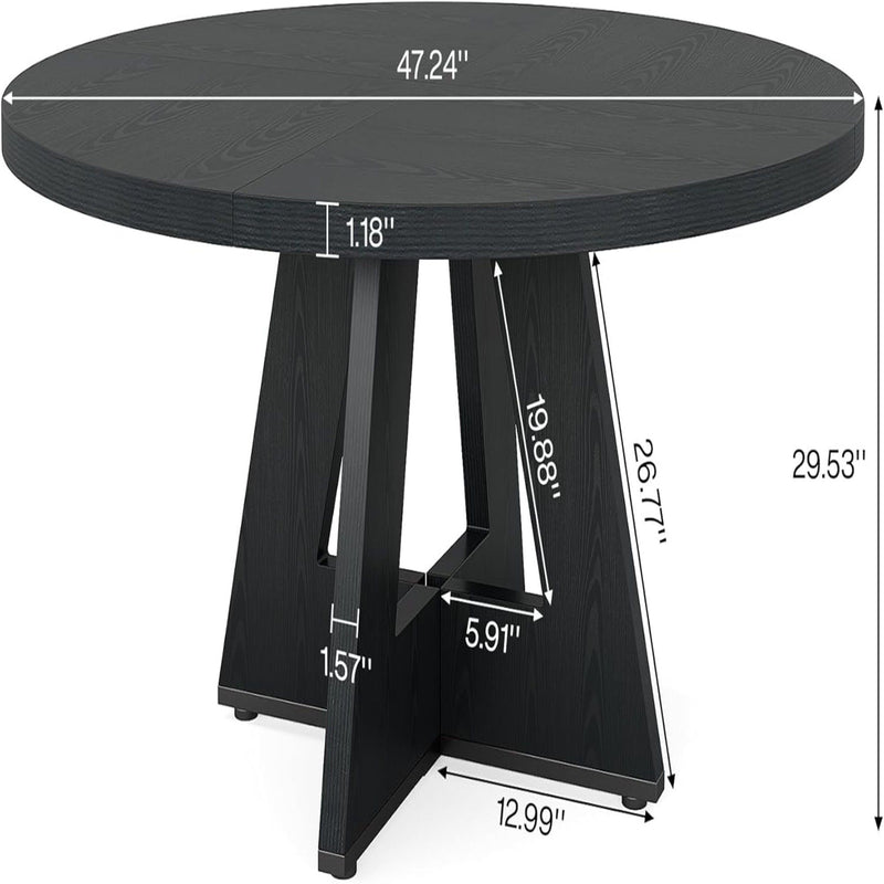 Round Dining Cross Base Kitchen Table