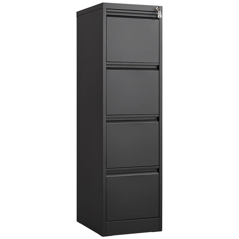 Durable Metal 3 Drawer File Cabinet With Lock For Office Storage