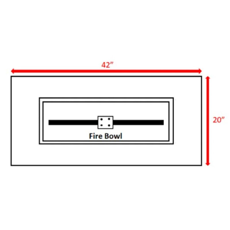 Propane Outdoor Durable Fire Pit Table - Gray