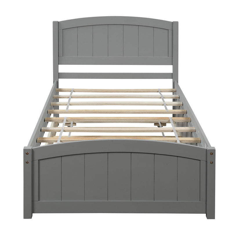 Platform Bed & Headboard, Footboard And Wood Slat Support