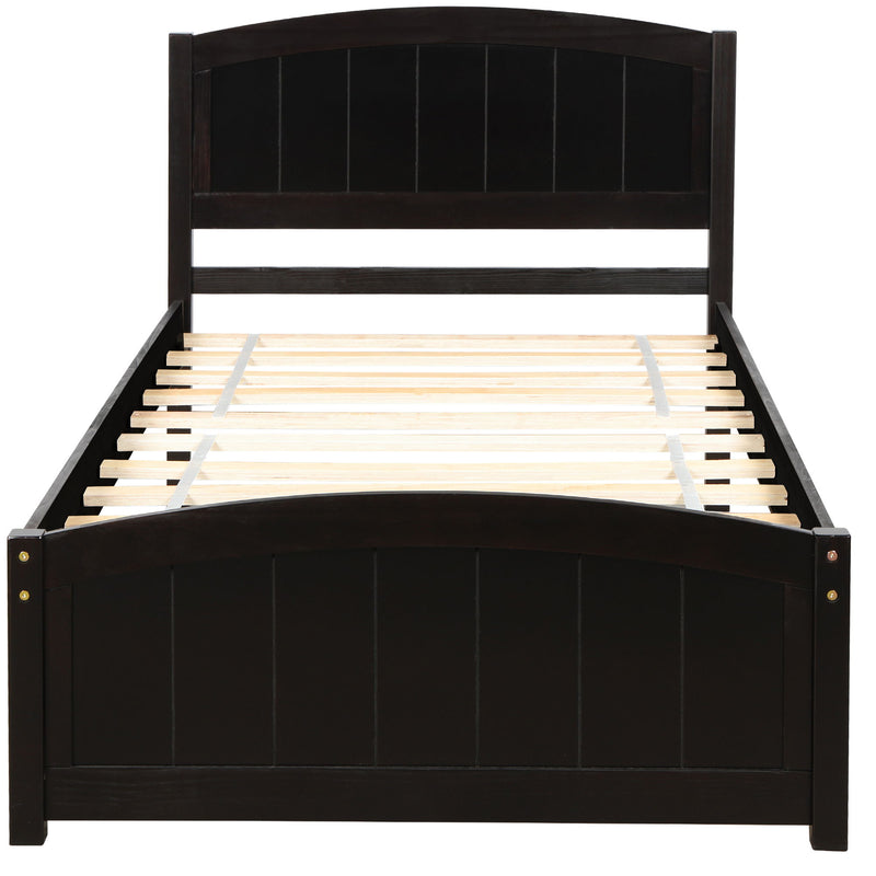 Platform Bed & Headboard, Footboard And Wood Slat Support
