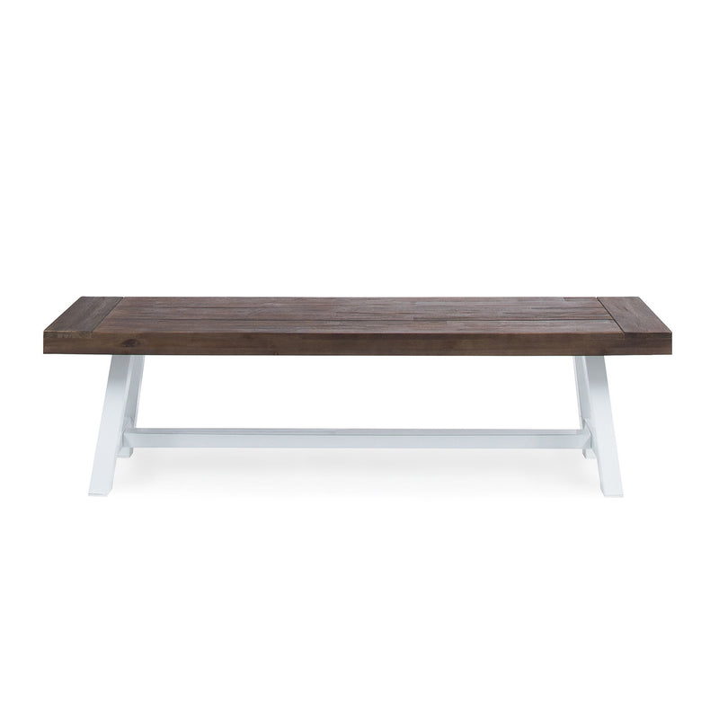 Tranquilizer - Outdoor Acacia Wood Bench With Slat Panel Design