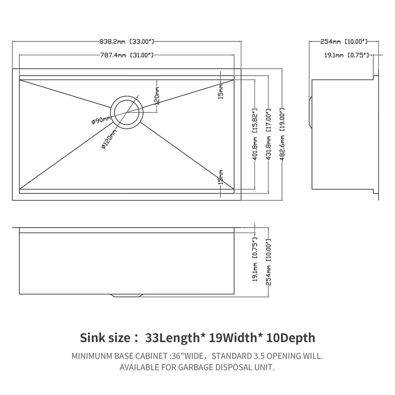 Premium Single Bowl Undermount Workstation Kitchen Sink With Accessories, Finish, 16 Gauge Stainless Steel - Black